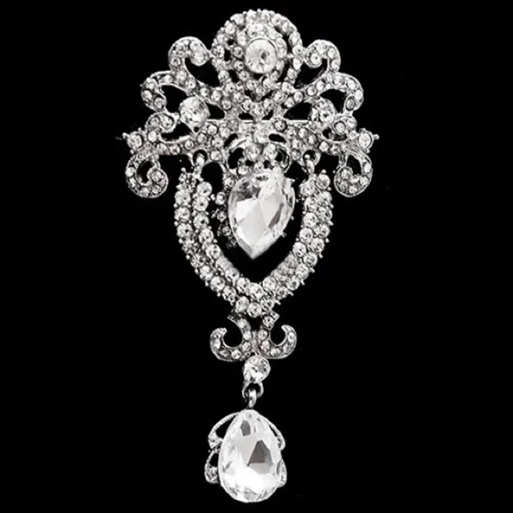 Eleanor ShuMark Elegant Crystal Statement Brooch NWT